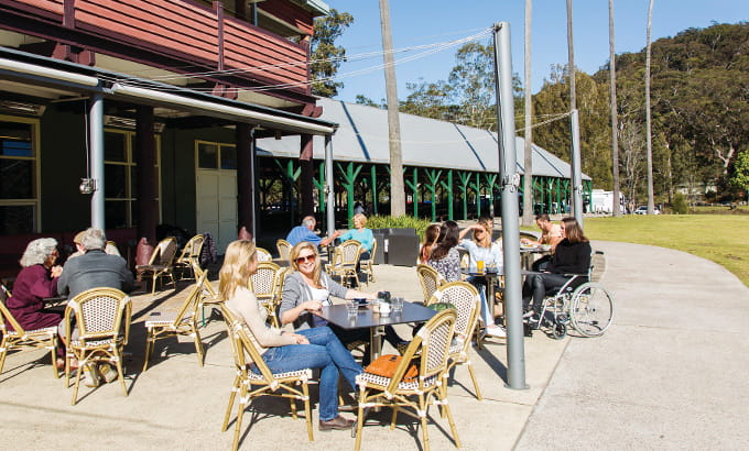 Visitors at Audley Dance Hall and Café in Royal National Park, Sutherland. Credit: Simone Cottrell &copy; DPE